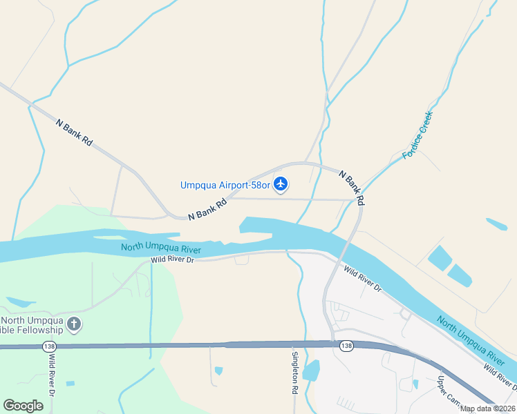 map of restaurants, bars, coffee shops, grocery stores, and more near 446 Rivershore Drive in Roseburg