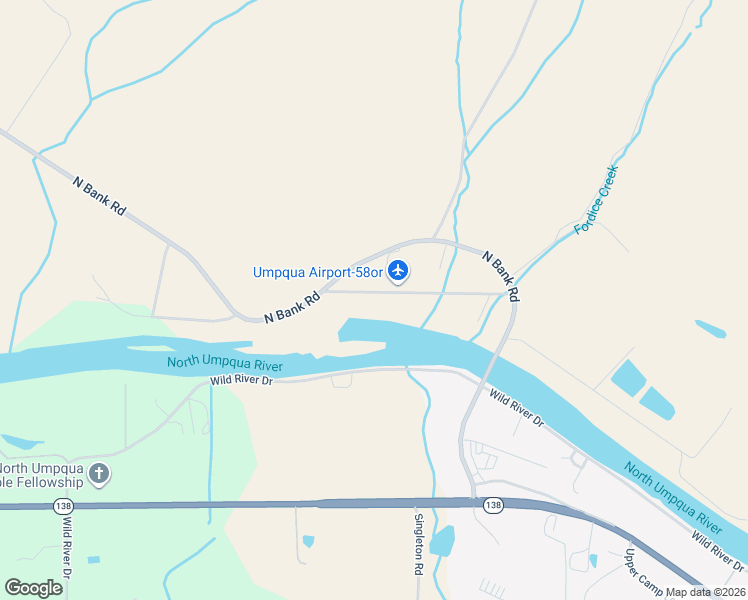map of restaurants, bars, coffee shops, grocery stores, and more near 446 Rivershore Drive in Roseburg