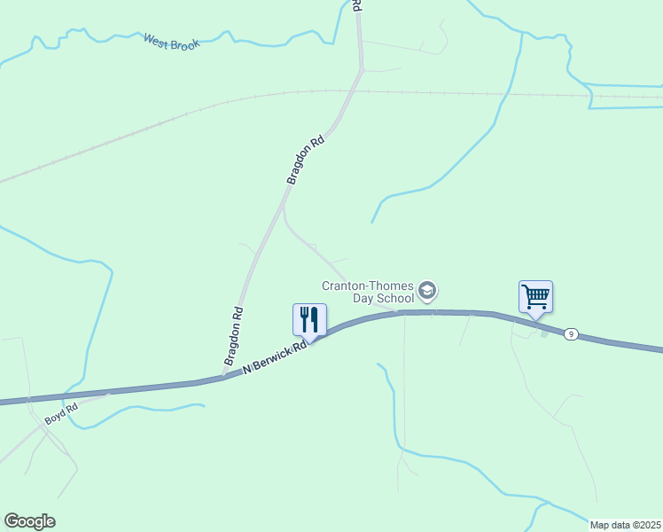 map of restaurants, bars, coffee shops, grocery stores, and more near Dodge Road in Wells