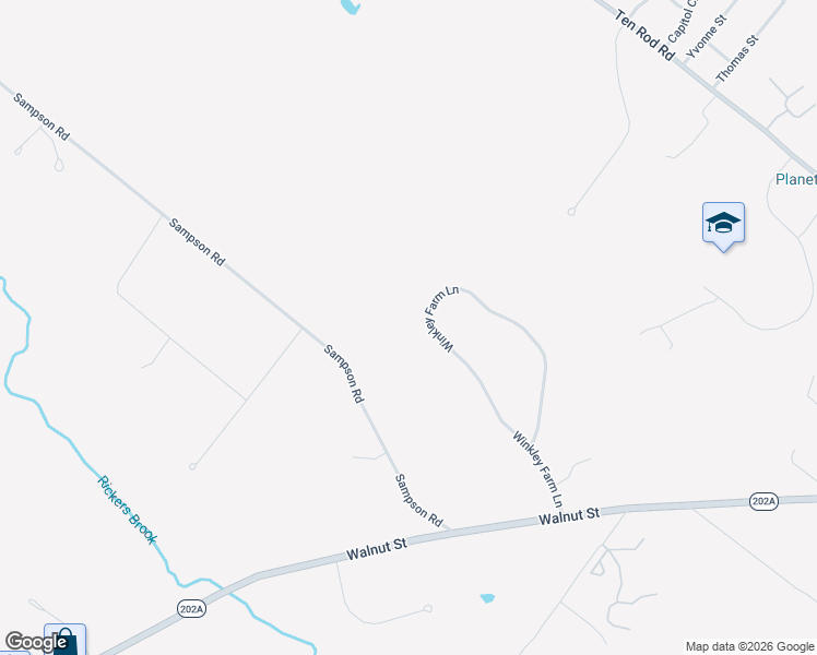 map of restaurants, bars, coffee shops, grocery stores, and more near 100 Winkley Farm Lane in Rochester