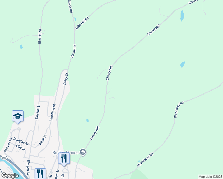 map of restaurants, bars, coffee shops, grocery stores, and more near 229 Highland Road in Springfield