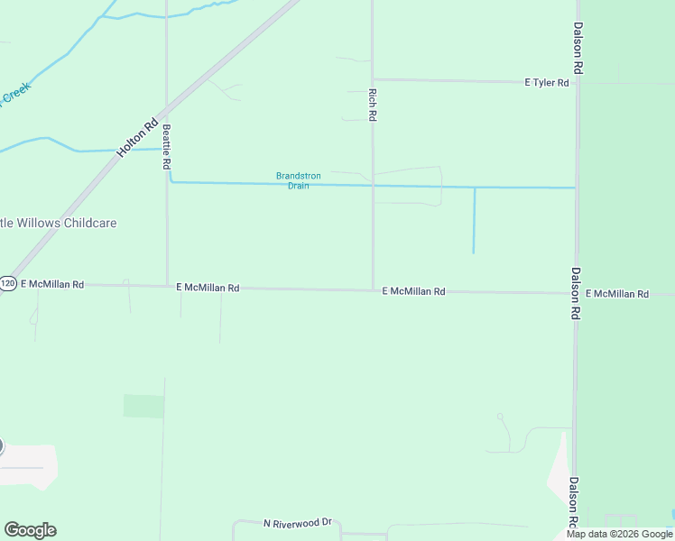 map of restaurants, bars, coffee shops, grocery stores, and more near 2954 East McMillan Road in Muskegon