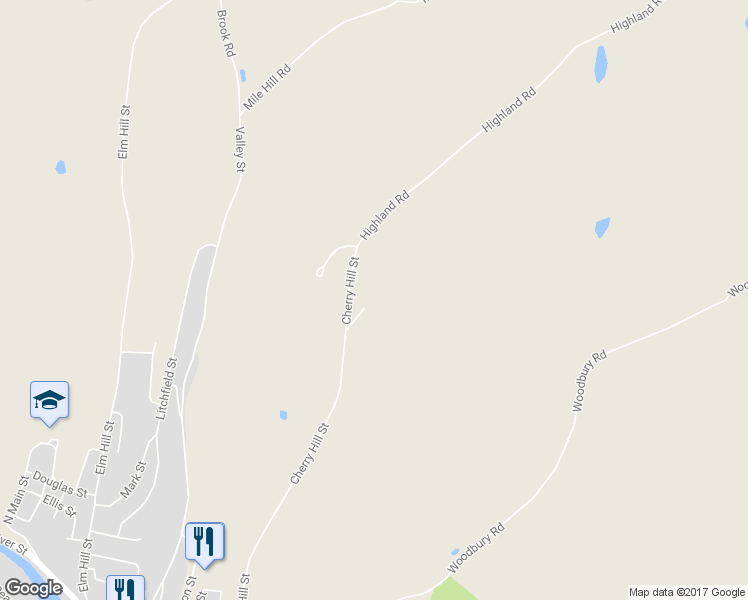 map of restaurants, bars, coffee shops, grocery stores, and more near 229 Highland Road in Springfield