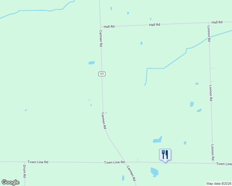 map of restaurants, bars, coffee shops, grocery stores, and more near 2081 Carmen Road in Barker