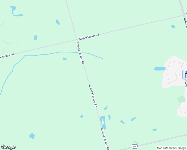 map of restaurants, bars, coffee shops, grocery stores, and more near 1657 Cheese Factory Road in Waterloo Regional Municipality