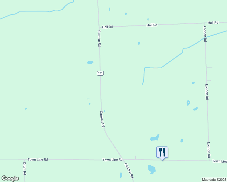 map of restaurants, bars, coffee shops, grocery stores, and more near 2081 Carmen Road in Barker
