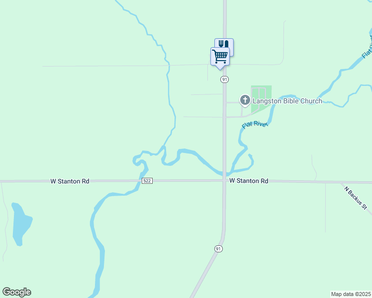 map of restaurants, bars, coffee shops, grocery stores, and more near 8000-8392 West Stanton Road in Stanton
