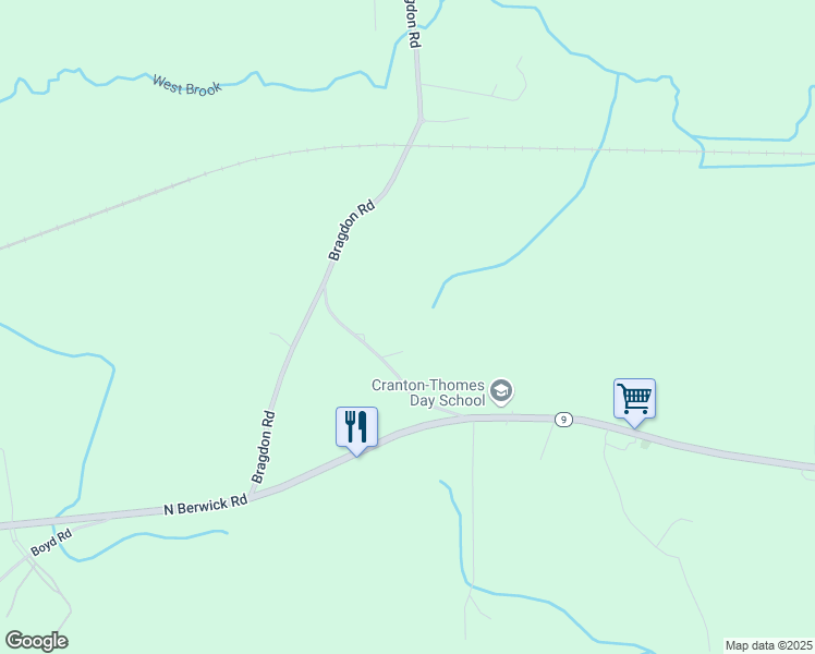 map of restaurants, bars, coffee shops, grocery stores, and more near 87 Dodge Road in Wells