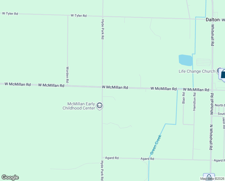 map of restaurants, bars, coffee shops, grocery stores, and more near 1339 West McMillan Road in Muskegon