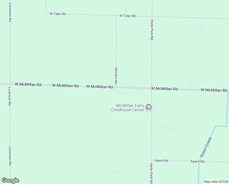 map of restaurants, bars, coffee shops, grocery stores, and more near 1629 West McMillan Road in Muskegon