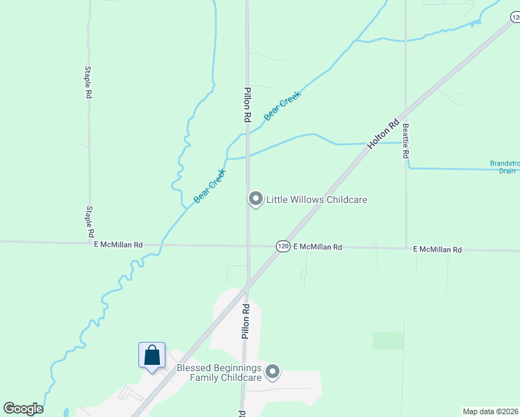 map of restaurants, bars, coffee shops, grocery stores, and more near 3096 Pillon Road in Muskegon
