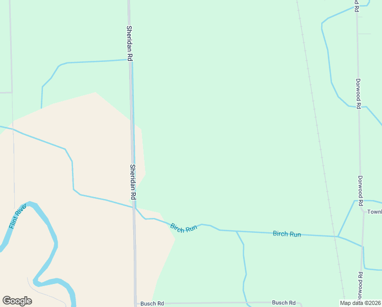 map of restaurants, bars, coffee shops, grocery stores, and more near 7863 Sheridan Road in Birch Run