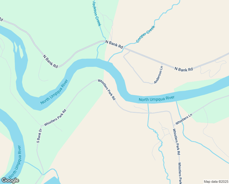 map of restaurants, bars, coffee shops, grocery stores, and more near 2151 Whistlers Park Road in Roseburg