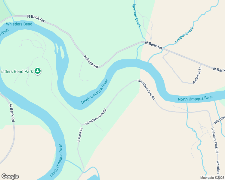 map of restaurants, bars, coffee shops, grocery stores, and more near 2525 Whistlers Park Road in Roseburg