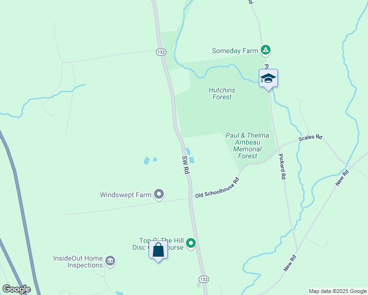 map of restaurants, bars, coffee shops, grocery stores, and more near 121 Southwest Road in Canterbury