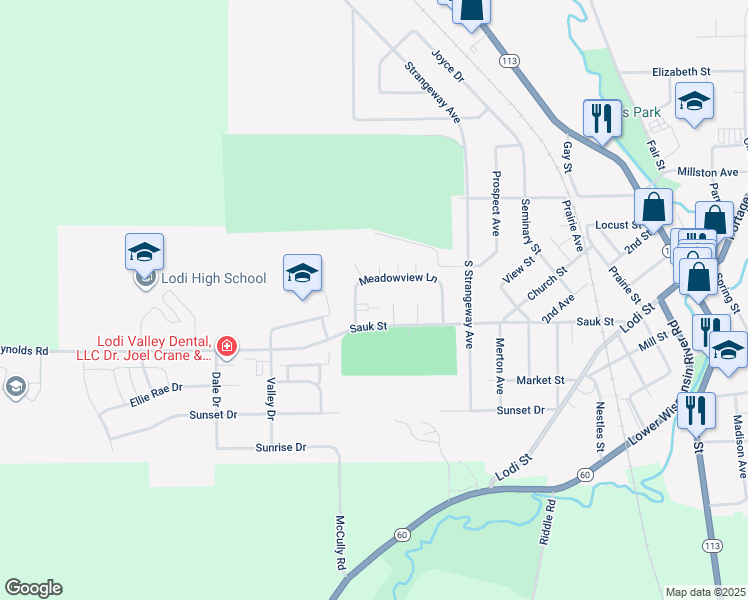 map of restaurants, bars, coffee shops, grocery stores, and more near 618A Pheasant Court in Lodi