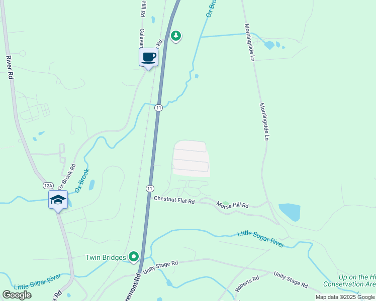 map of restaurants, bars, coffee shops, grocery stores, and more near 73 Windy Acres Road in Charlestown
