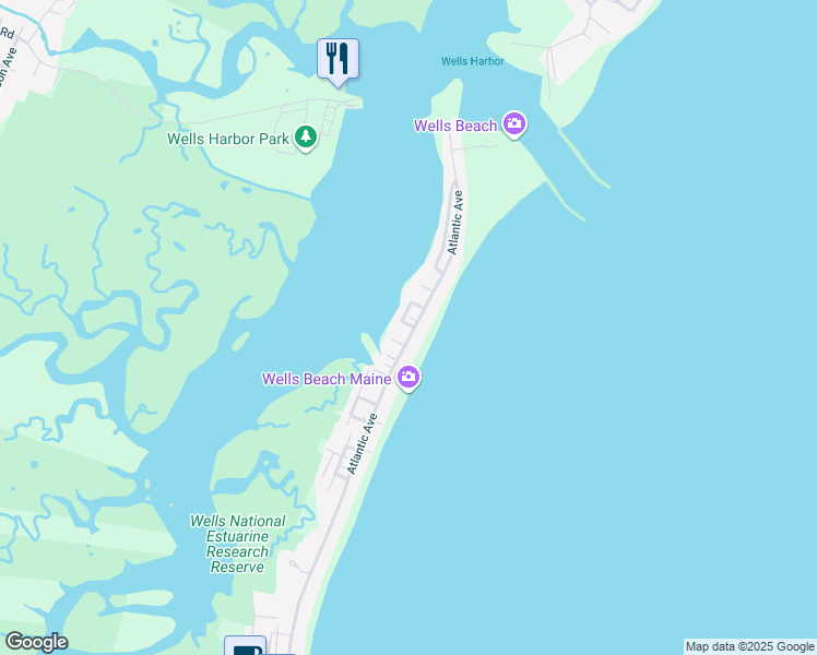 map of restaurants, bars, coffee shops, grocery stores, and more near 349 Atlantic Avenue in Wells