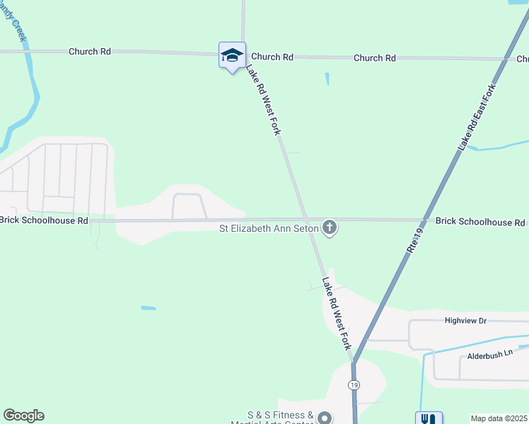 map of restaurants, bars, coffee shops, grocery stores, and more near 3810 Brick Schoolhouse Road in Hamlin