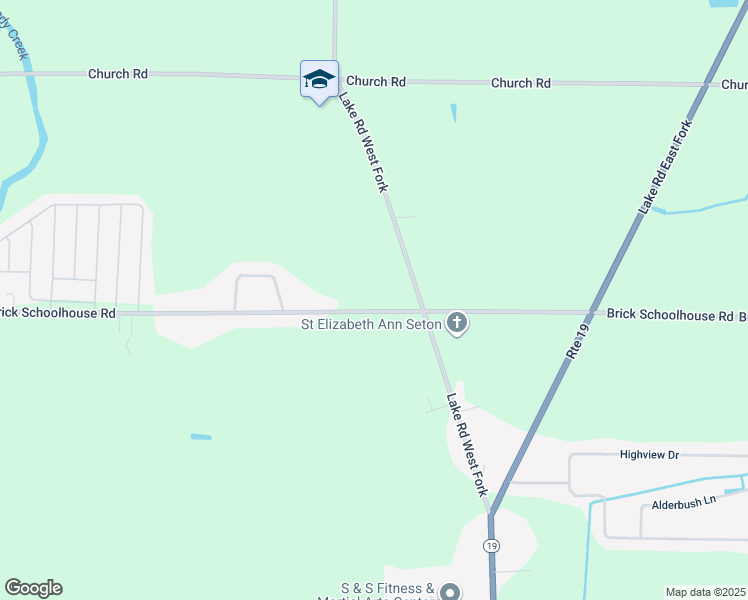 map of restaurants, bars, coffee shops, grocery stores, and more near 3810 Brick Schoolhouse Road in Hamlin