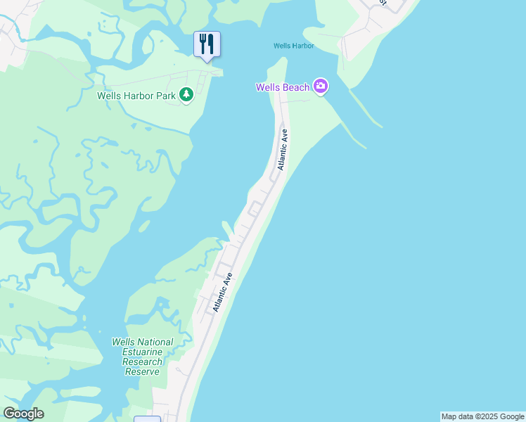 map of restaurants, bars, coffee shops, grocery stores, and more near 349 Atlantic Avenue in Wells