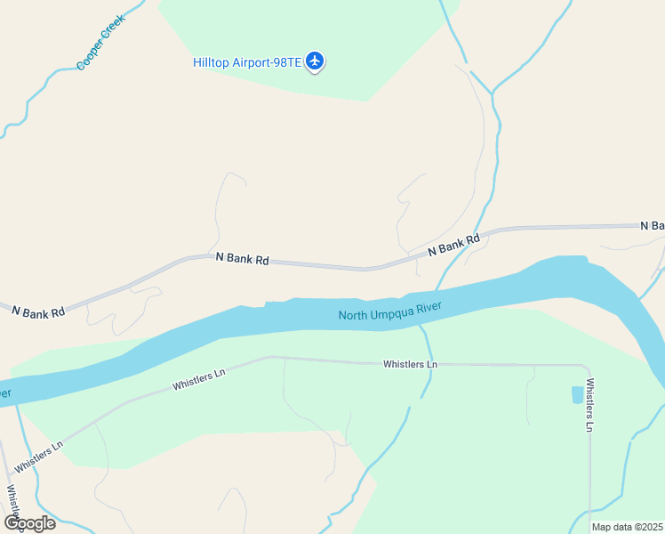 map of restaurants, bars, coffee shops, grocery stores, and more near 14710-14770 North Bank Road in Roseburg