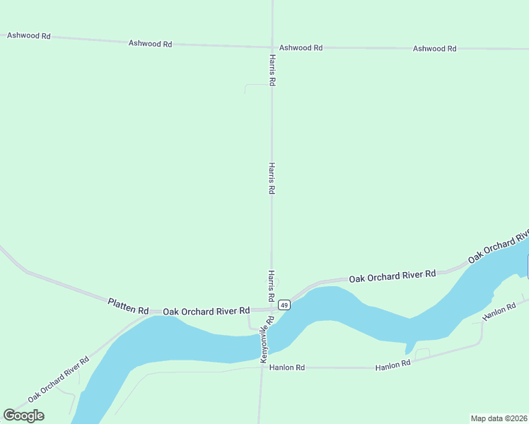 map of restaurants, bars, coffee shops, grocery stores, and more near 2026 Harris Road in Waterport