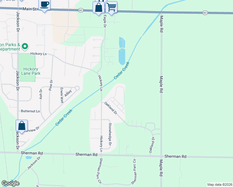 map of restaurants, bars, coffee shops, grocery stores, and more near W193N16340 Lea Fon Circle in Jackson