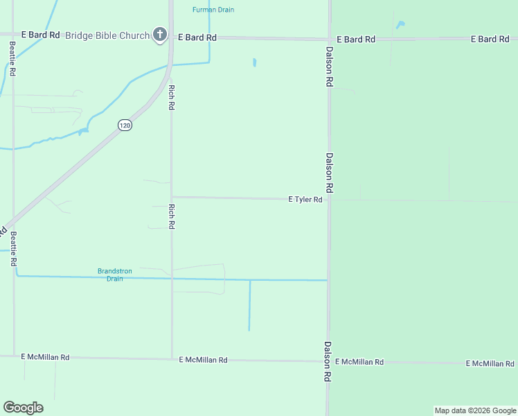 map of restaurants, bars, coffee shops, grocery stores, and more near 3223 East Tyler Road in Muskegon