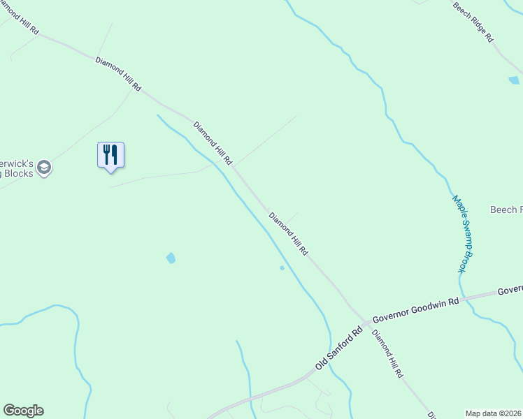 map of restaurants, bars, coffee shops, grocery stores, and more near 229-245 Diamond Hill Road in Berwick