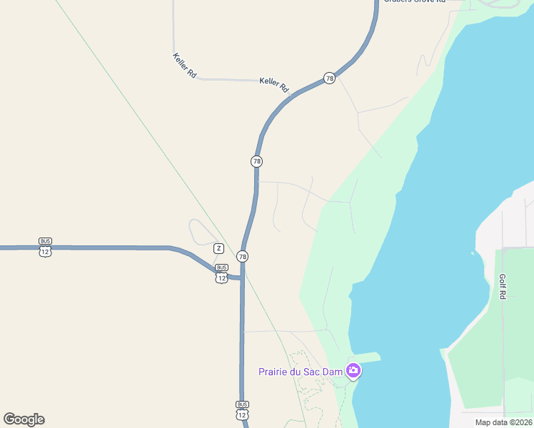 map of restaurants, bars, coffee shops, grocery stores, and more near S9085 Meadowdale Road in Prairie du Sac