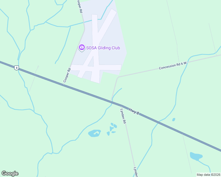 map of restaurants, bars, coffee shops, grocery stores, and more near 2089 Concession Road 6 West in Hamilton