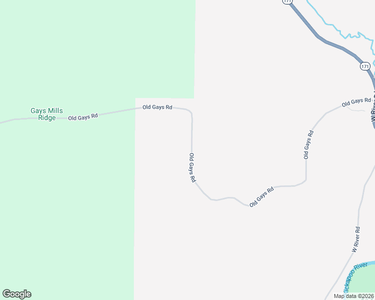 map of restaurants, bars, coffee shops, grocery stores, and more near 50103 Old Gays Road in Gays Mills