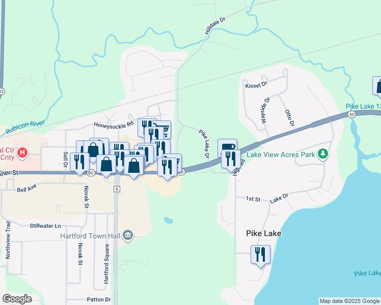 map of restaurants, bars, coffee shops, grocery stores, and more near 1640 East Sumner Street in Hartford