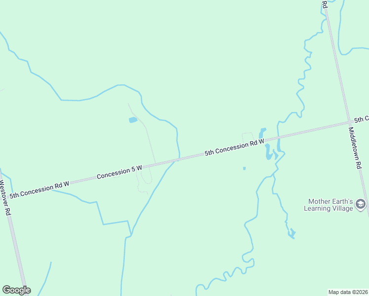 map of restaurants, bars, coffee shops, grocery stores, and more near 1213 5th Concession Road West in Hamilton