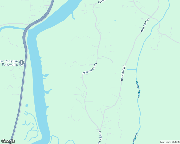 map of restaurants, bars, coffee shops, grocery stores, and more near 62245 Olive Barber Road in Coos Bay