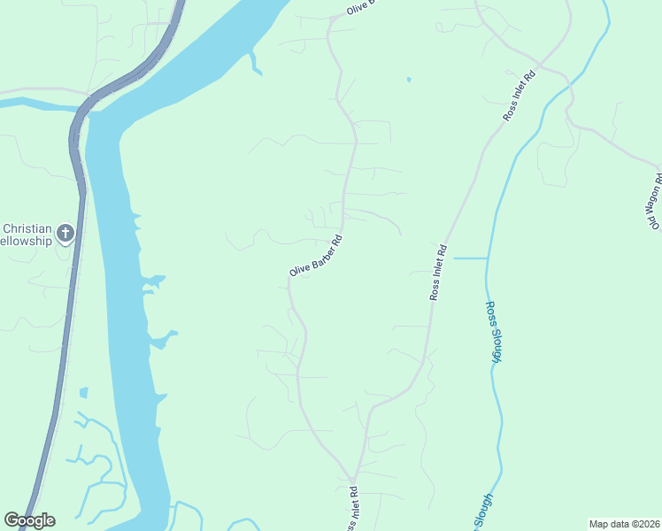 map of restaurants, bars, coffee shops, grocery stores, and more near 62245 Olive Barber Road in Coos Bay