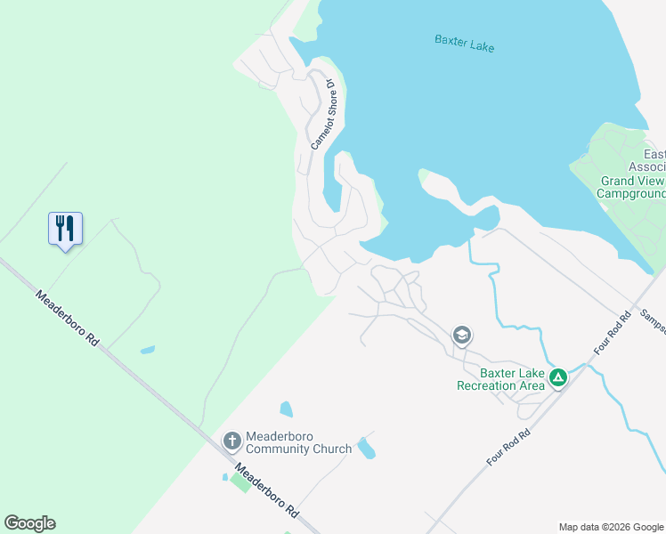 map of restaurants, bars, coffee shops, grocery stores, and more near Merlin Road in Farmington