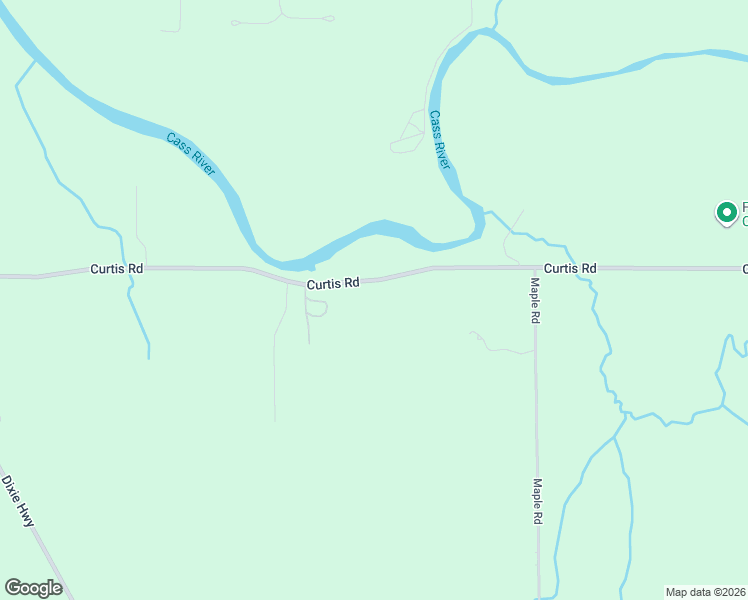 map of restaurants, bars, coffee shops, grocery stores, and more near 7780 East Curtis Road in Frankenmuth