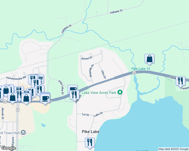 map of restaurants, bars, coffee shops, grocery stores, and more near 201 Otto Drive in Hartford