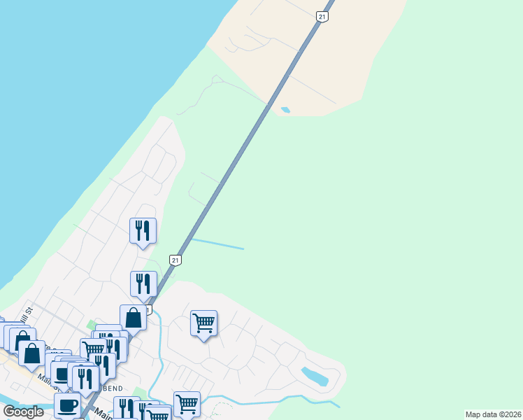 map of restaurants, bars, coffee shops, grocery stores, and more near 73 Dearing Drive in South Huron