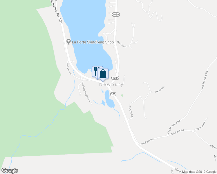 map of restaurants, bars, coffee shops, grocery stores, and more near in Newbury