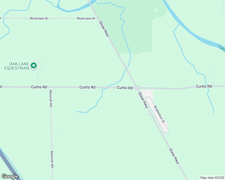 map of restaurants, bars, coffee shops, grocery stores, and more near 6540 East Curtis Road in Bridgeport charter Township