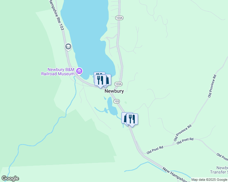 map of restaurants, bars, coffee shops, grocery stores, and more near in Newbury