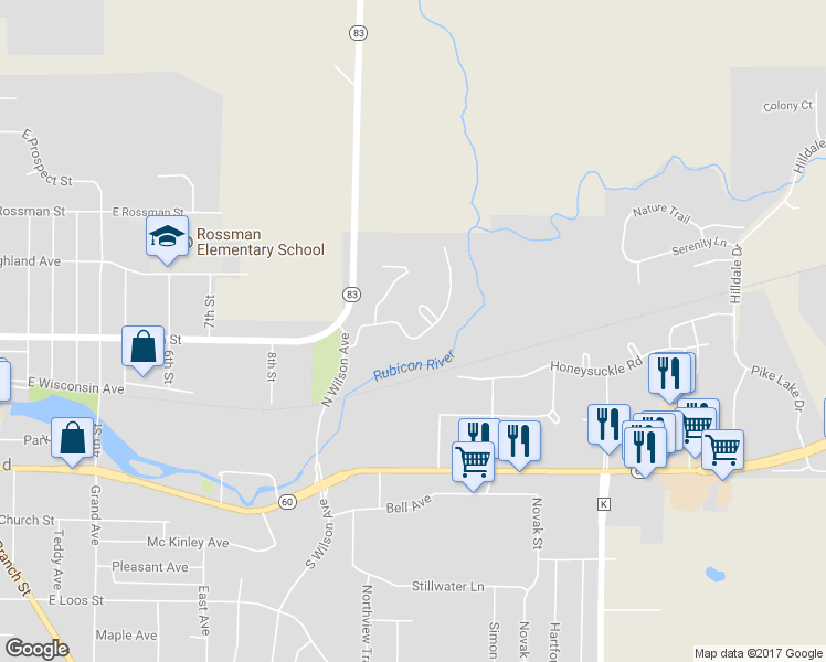 map of restaurants, bars, coffee shops, grocery stores, and more near 1126 Riverbend Drive in Hartford