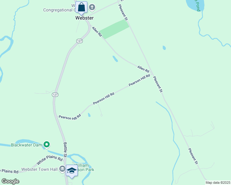 map of restaurants, bars, coffee shops, grocery stores, and more near 98 Pearson Hill Road in Concord