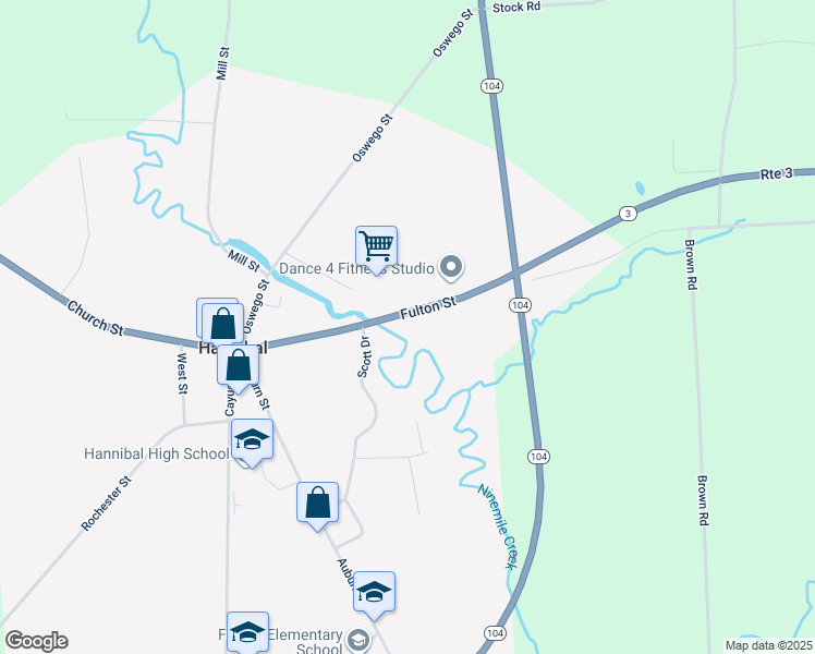 map of restaurants, bars, coffee shops, grocery stores, and more near in Oswego County