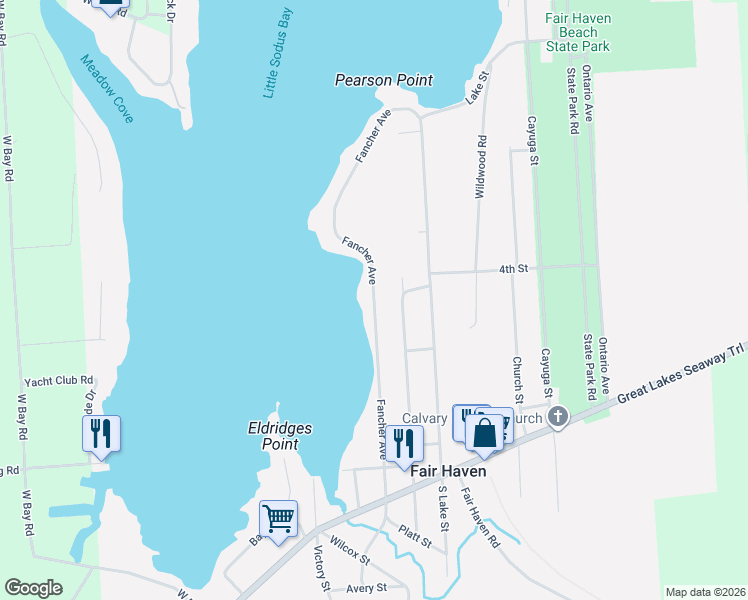 map of restaurants, bars, coffee shops, grocery stores, and more near 14539 Fancher Avenue in Sterling