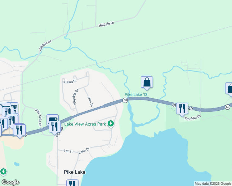 map of restaurants, bars, coffee shops, grocery stores, and more near 3754 South Teri Lane in Hartford