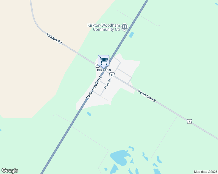 map of restaurants, bars, coffee shops, grocery stores, and more near 1886 Mary Street in Kirkton